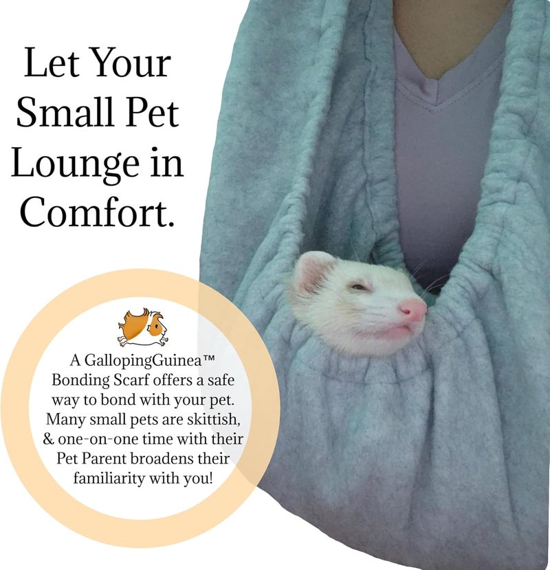 Handmade Bonding Scarf for Small Pets | Perfect for Guinea Pigs, Rats, Chinchillas, Hedgehogs, Ferrets, Puppies, Kittens, & More! (Orange Tiedye) - Image 2